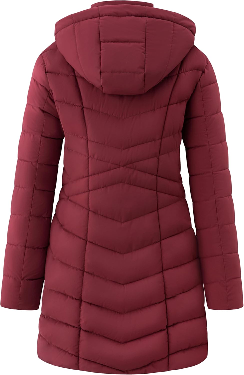 wantdo Women's Long Quilted Puffer Jacket Warm Padded Winter Coat – Plus Sizes Available