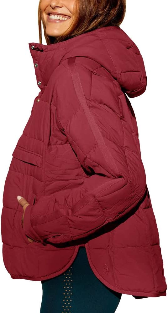 Chouyatou Women's Hooded Quilted Pullover Puffer Jacket Oversized Packable Winter Coat