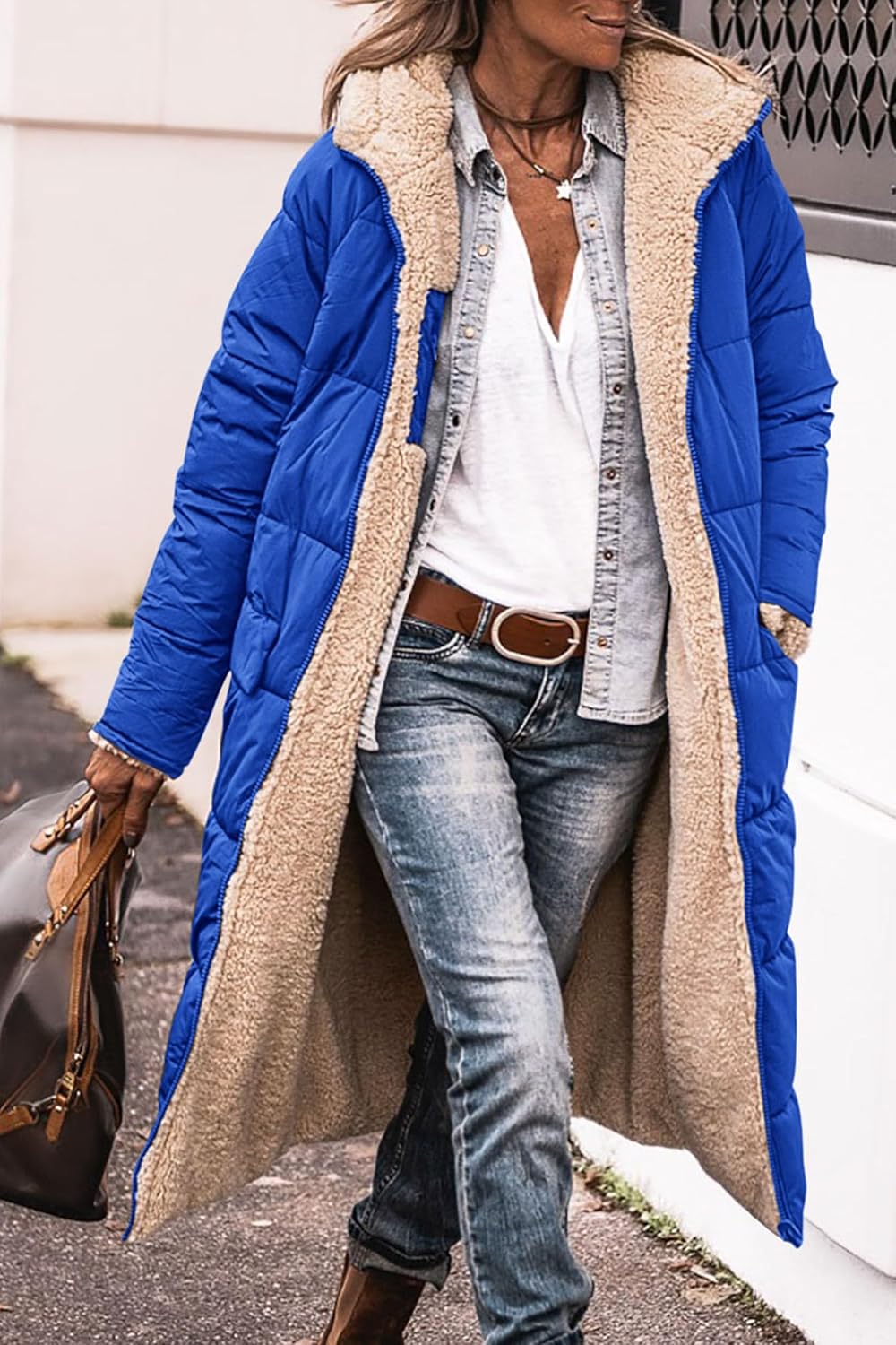 PRETTYGARDEN Women's 2025 Oversized Shearling Fleece Long Winter Coat Jacket