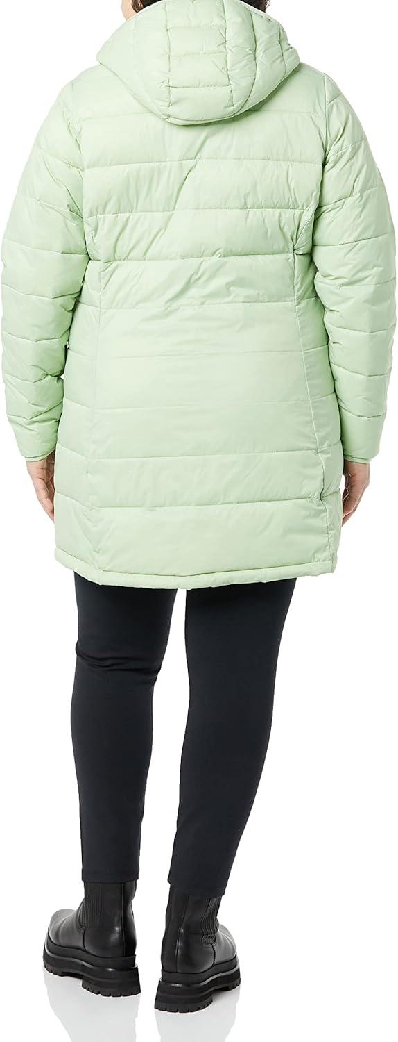 Essentials Women’s Lightweight Packable Hooded Puffer Coat – Water-Resistant, Plus Sizes Available