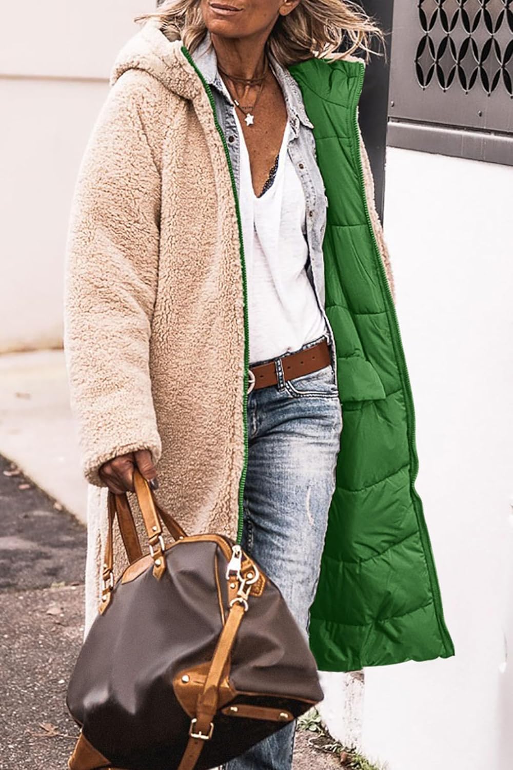 PRETTYGARDEN Women's 2025 Oversized Shearling Fleece Long Winter Coat Jacket