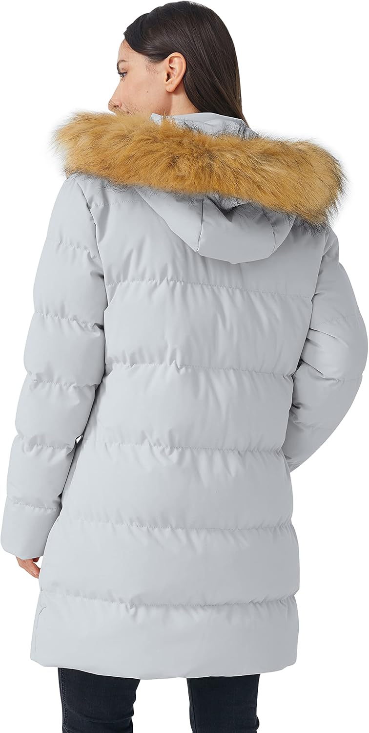 WenVen Women's Thicker Winter Puffer Coat Warm Jacket with Removable Faux Fur Hood
