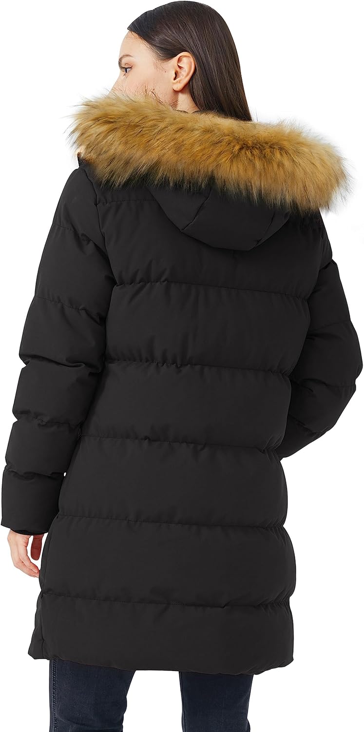 WenVen Women's Thicker Winter Puffer Coat Warm Jacket with Removable Faux Fur Hood