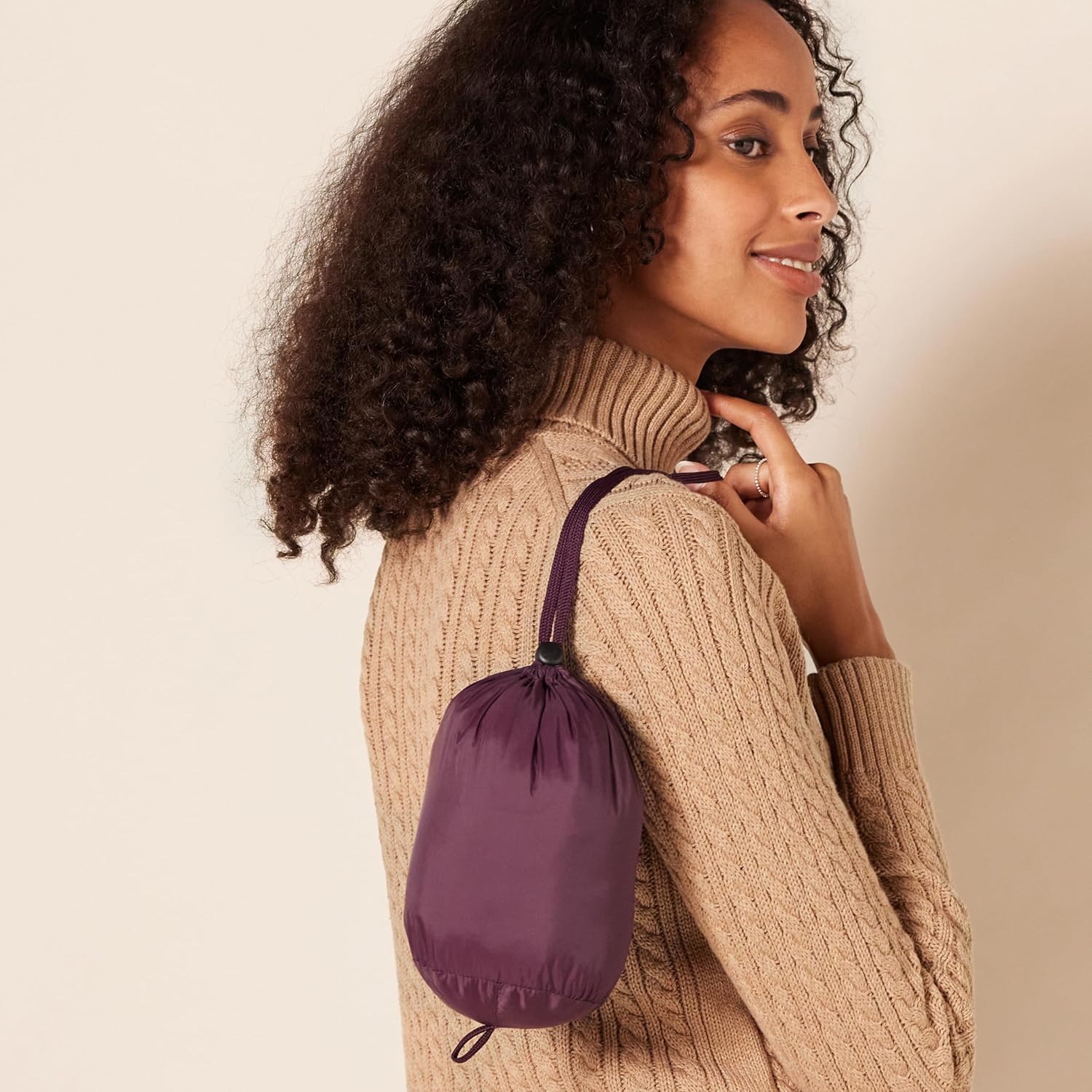 Essentials Women’s Lightweight Packable Hooded Puffer Coat – Water-Resistant, Plus Sizes Available