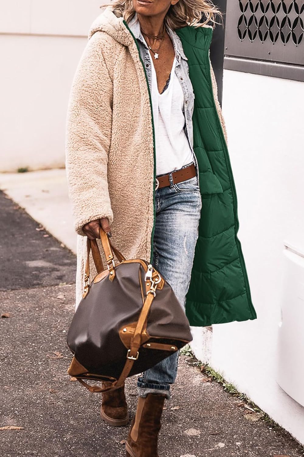 PRETTYGARDEN Women's 2025 Oversized Shearling Fleece Long Winter Coat Jacket