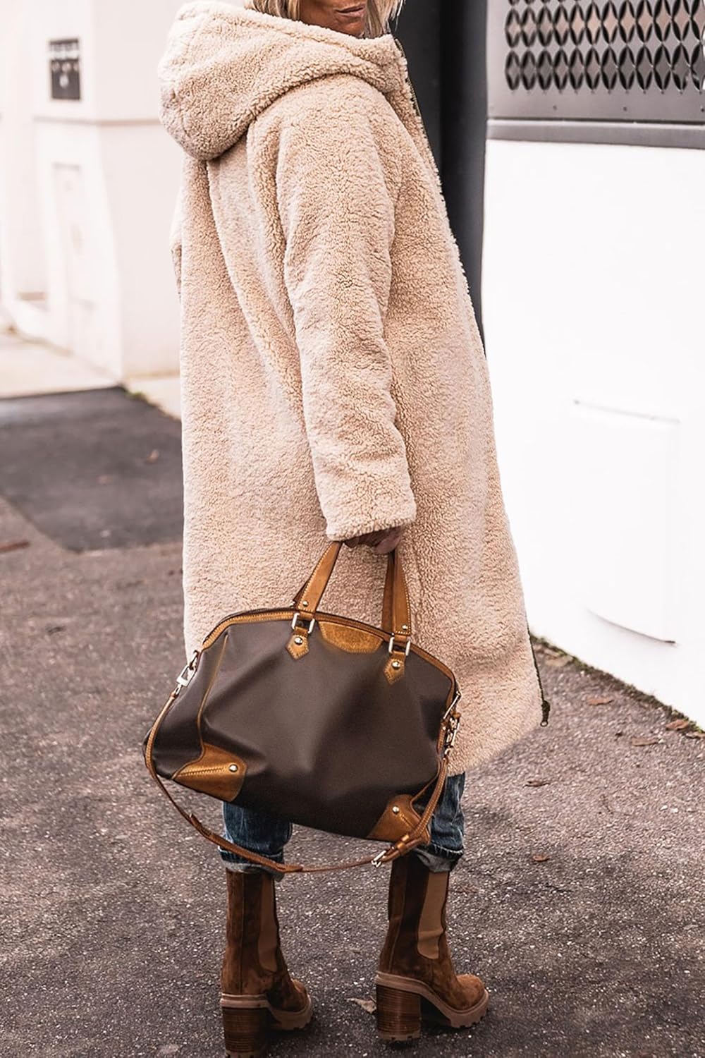 PRETTYGARDEN Women's 2025 Oversized Shearling Fleece Long Winter Coat Jacket