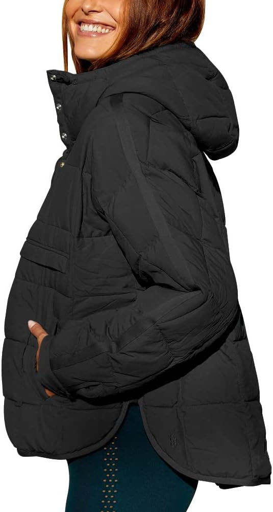 Chouyatou Women's Hooded Quilted Pullover Puffer Jacket Oversized Packable Winter Coat