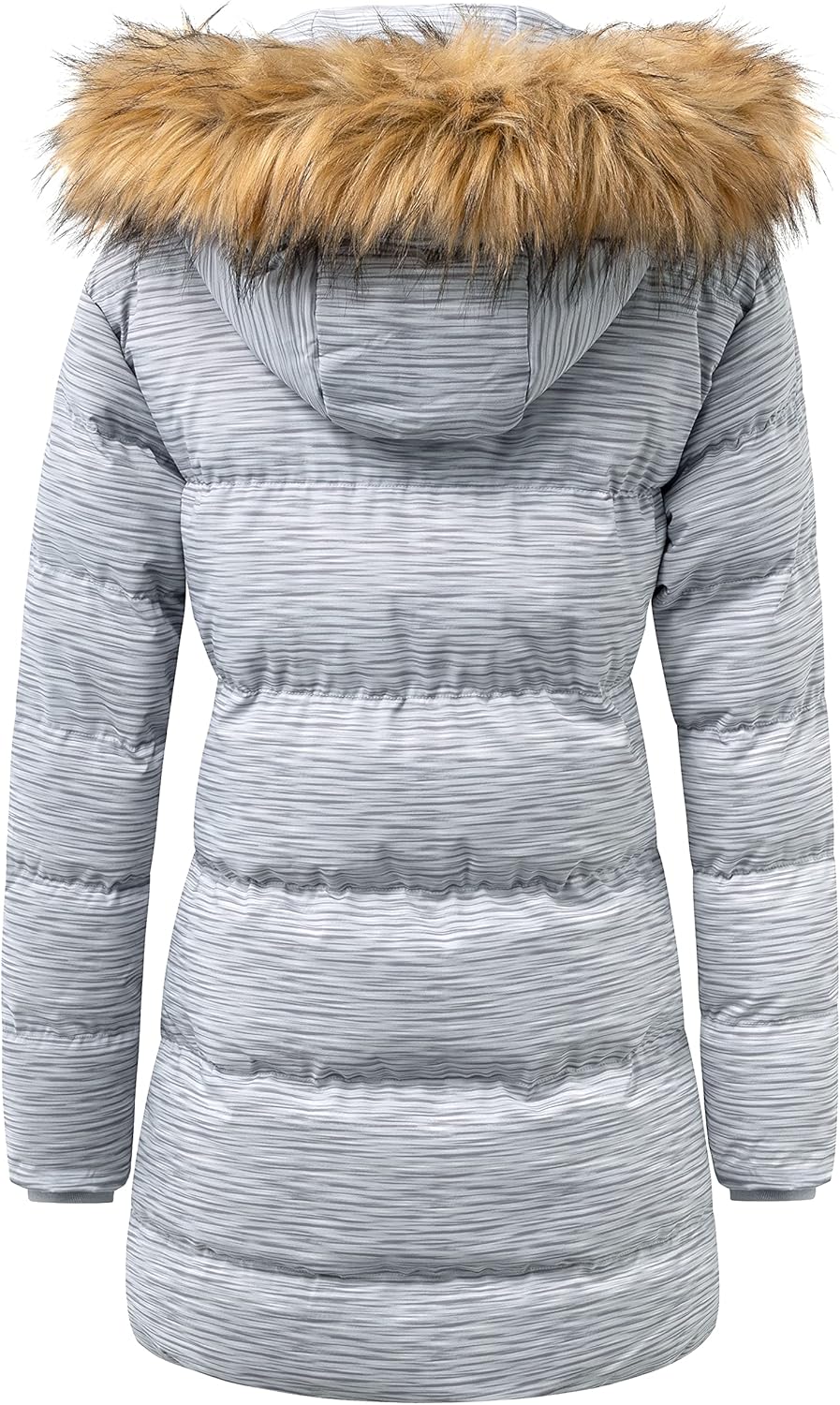 WenVen Women's Thicker Winter Puffer Coat Warm Jacket with Removable Faux Fur Hood