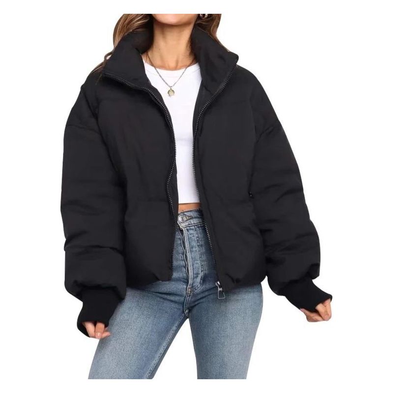 Gihuo Women’s 2025 Winter Cropped Puffer Jacket – Short Warm Quilted Coat