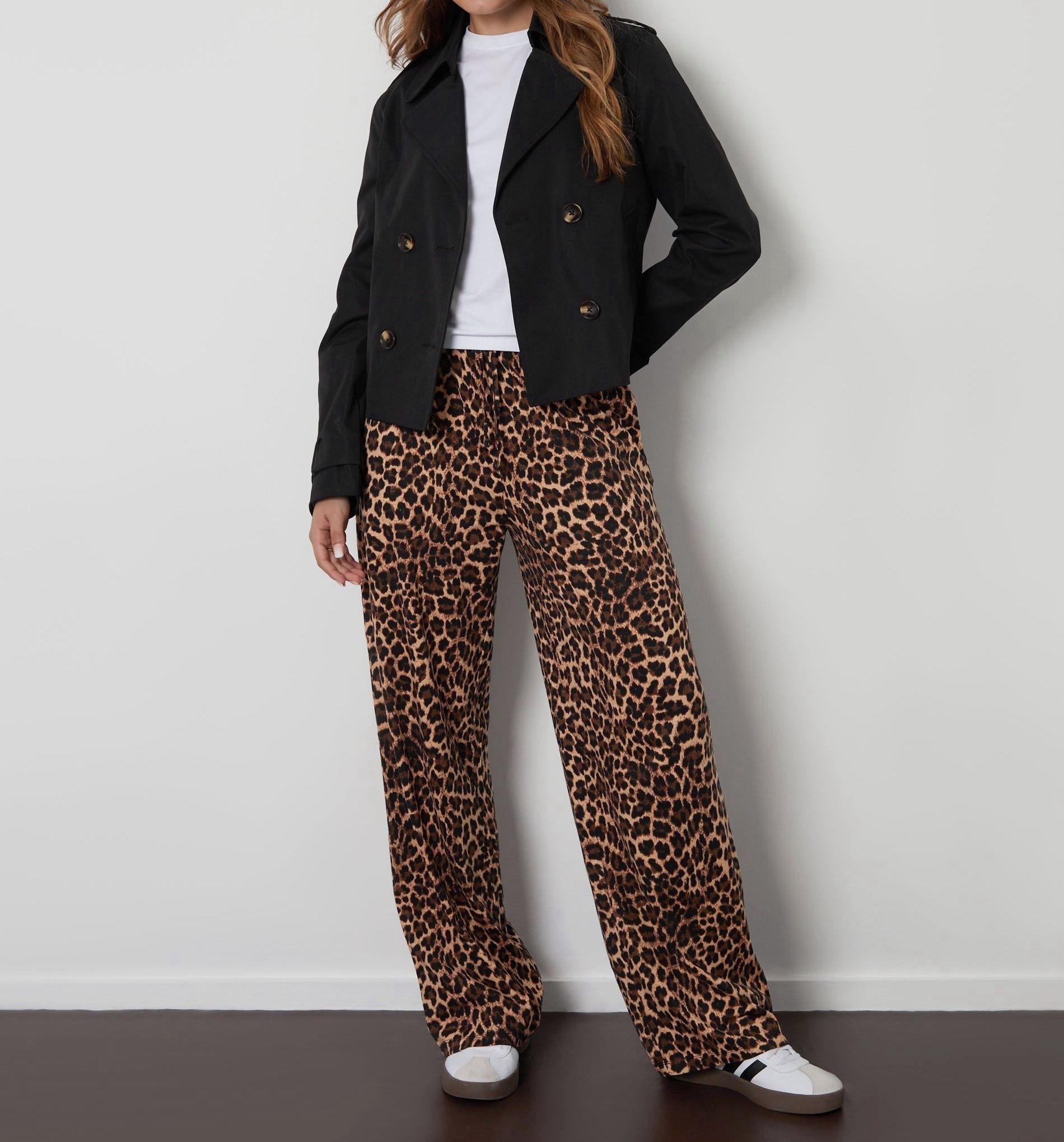 Women’s Black Cropped Double-Breasted Trench Coat