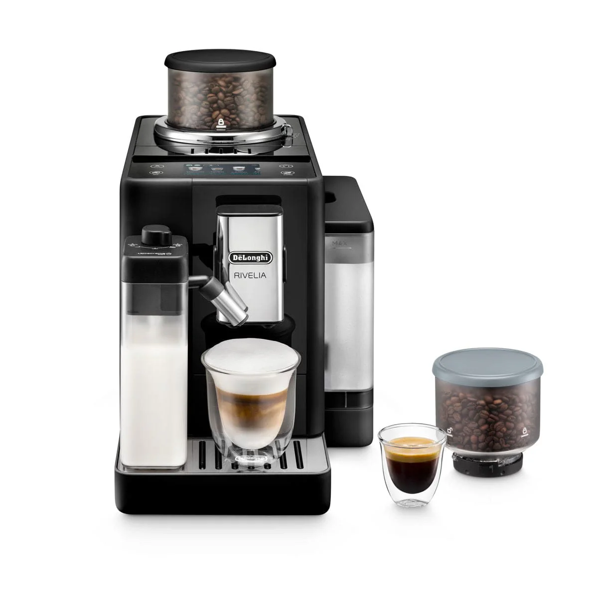 DeLonghi Rivelia Super Automatic Espresso Machine EXAM44055B (Onyx Black)