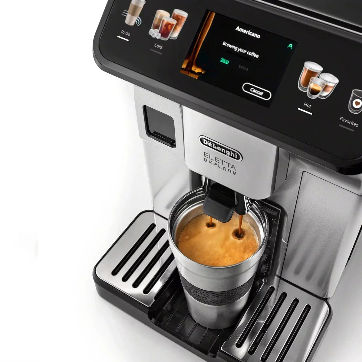 DeLonghi Eletta Explore Super Automatic Espresso Machine with Cold Brew ECAM45086S - REFURBISHED
