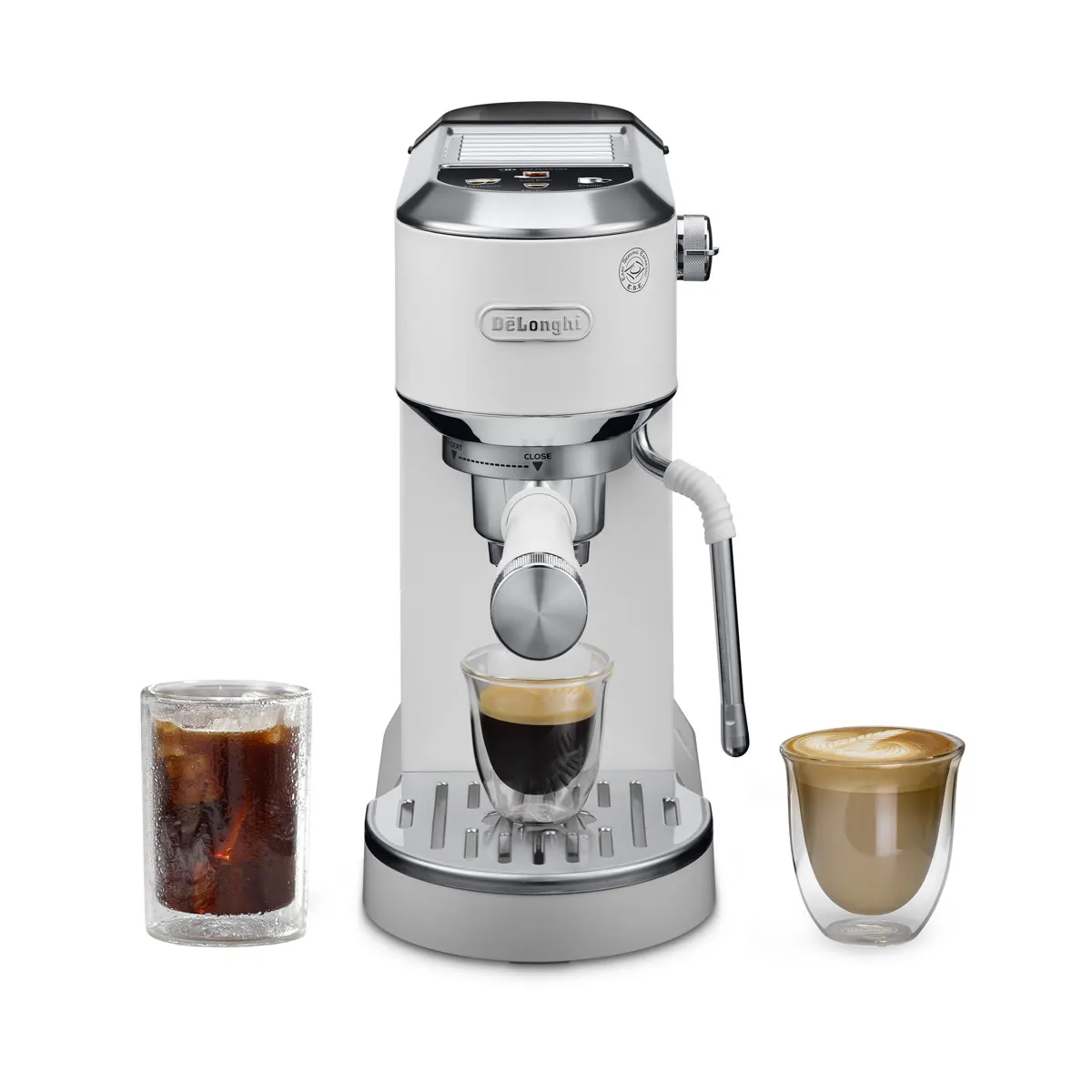DeLonghi Dedica Duo Espresso Machine with Cold Brew EC890WI (Vanilla)