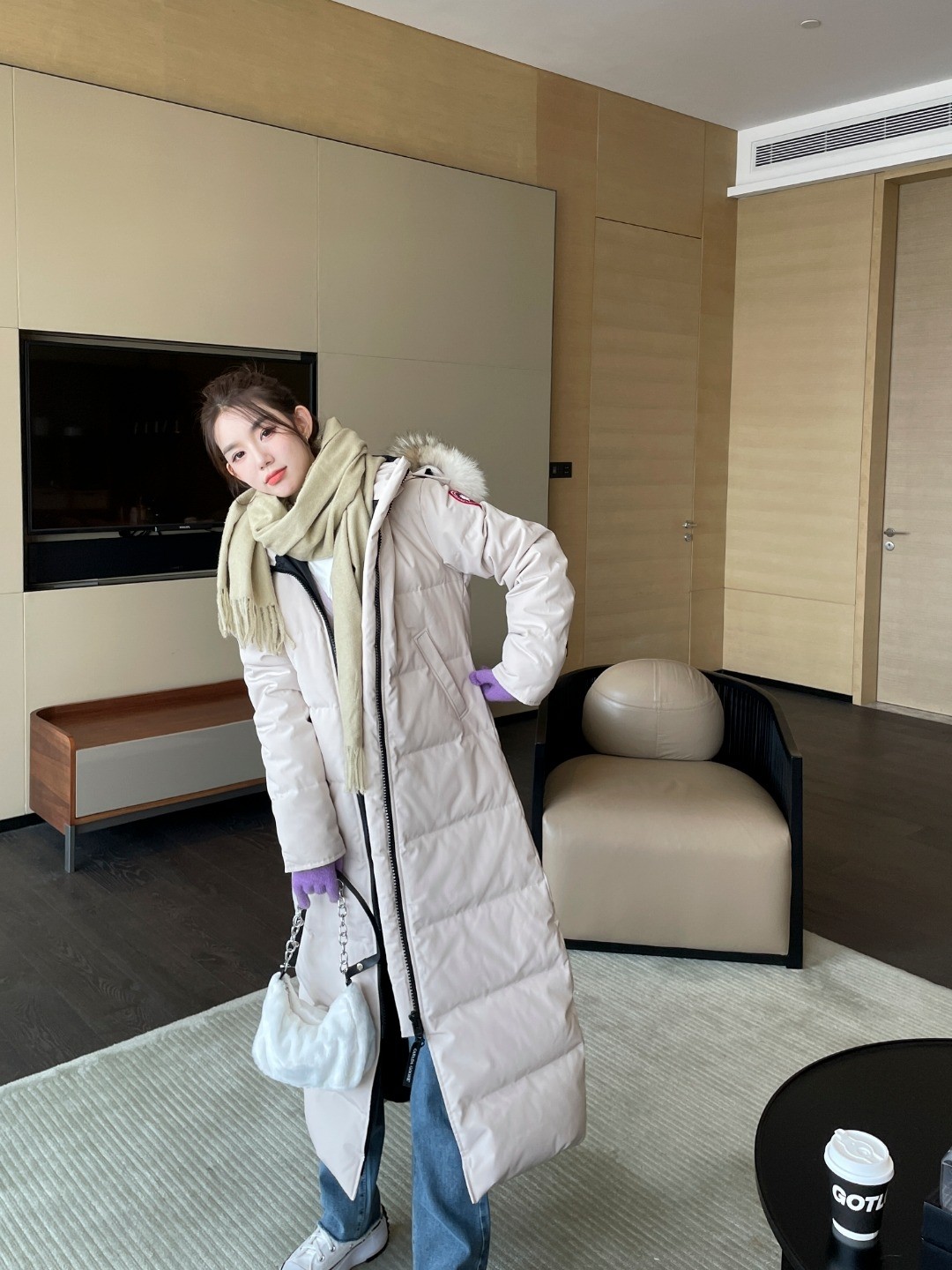 Mystique Parka Performance Satin Beige