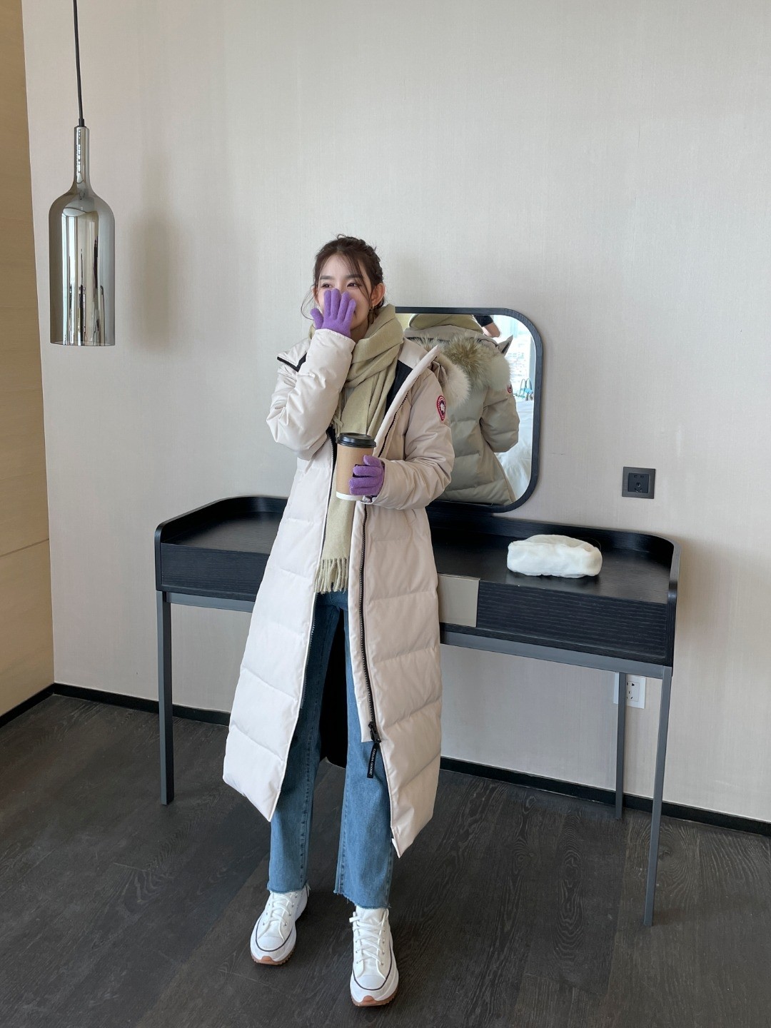 Mystique Parka Performance Satin Beige