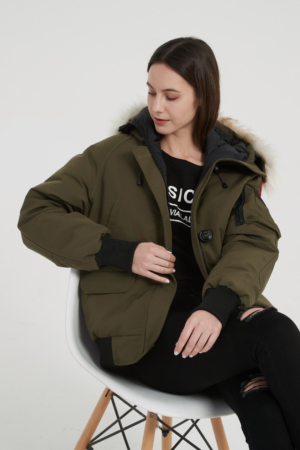 Womens Chilliwack Bomber Army Green