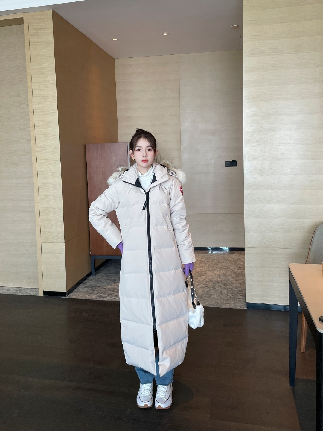 Mystique Parka Performance Satin Beige