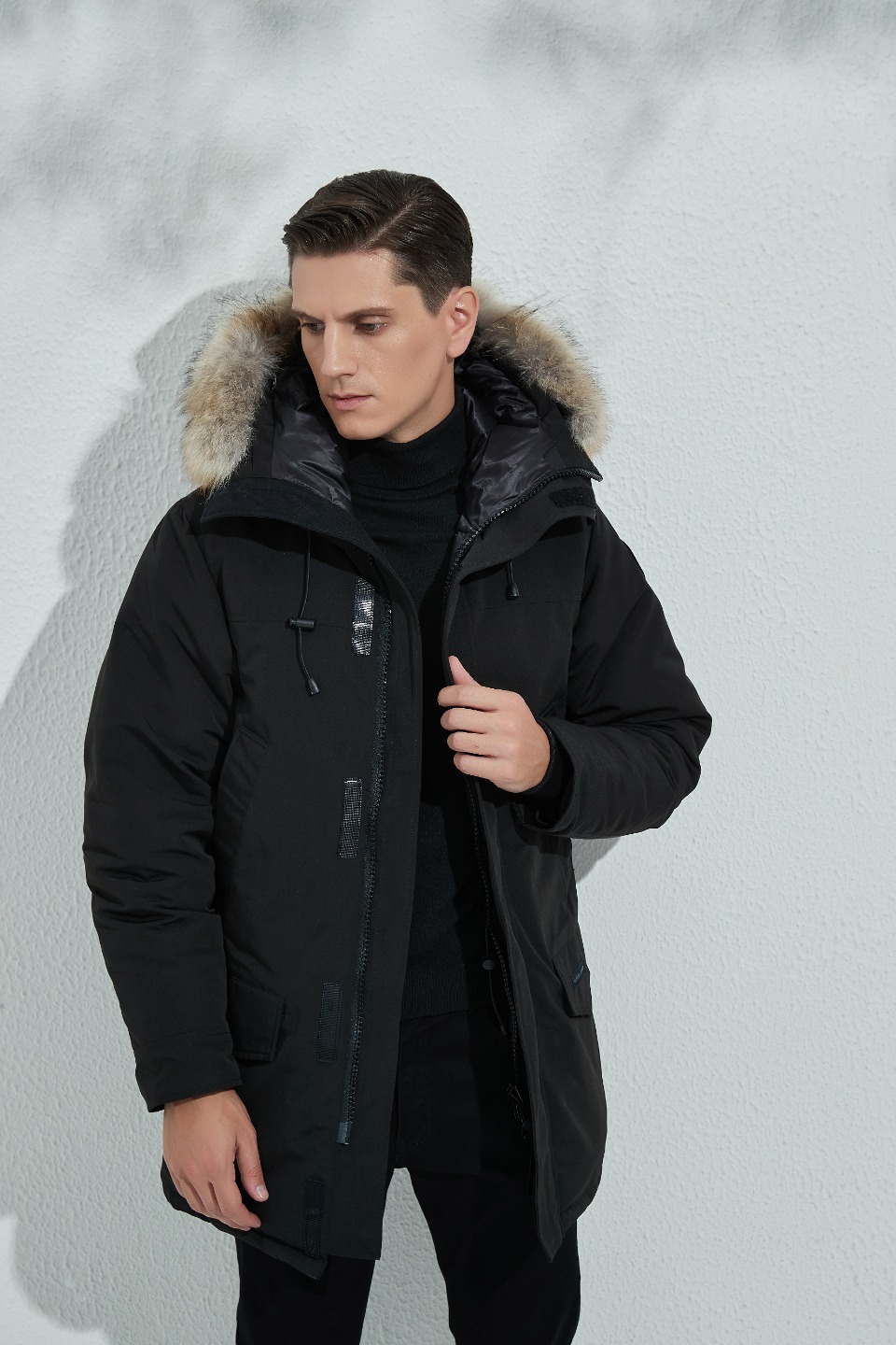 Langford Black Label Hooded Parka Black