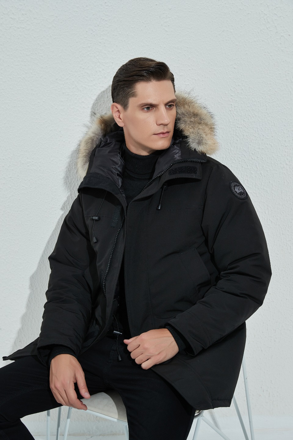 Langford Black Label Hooded Parka Black