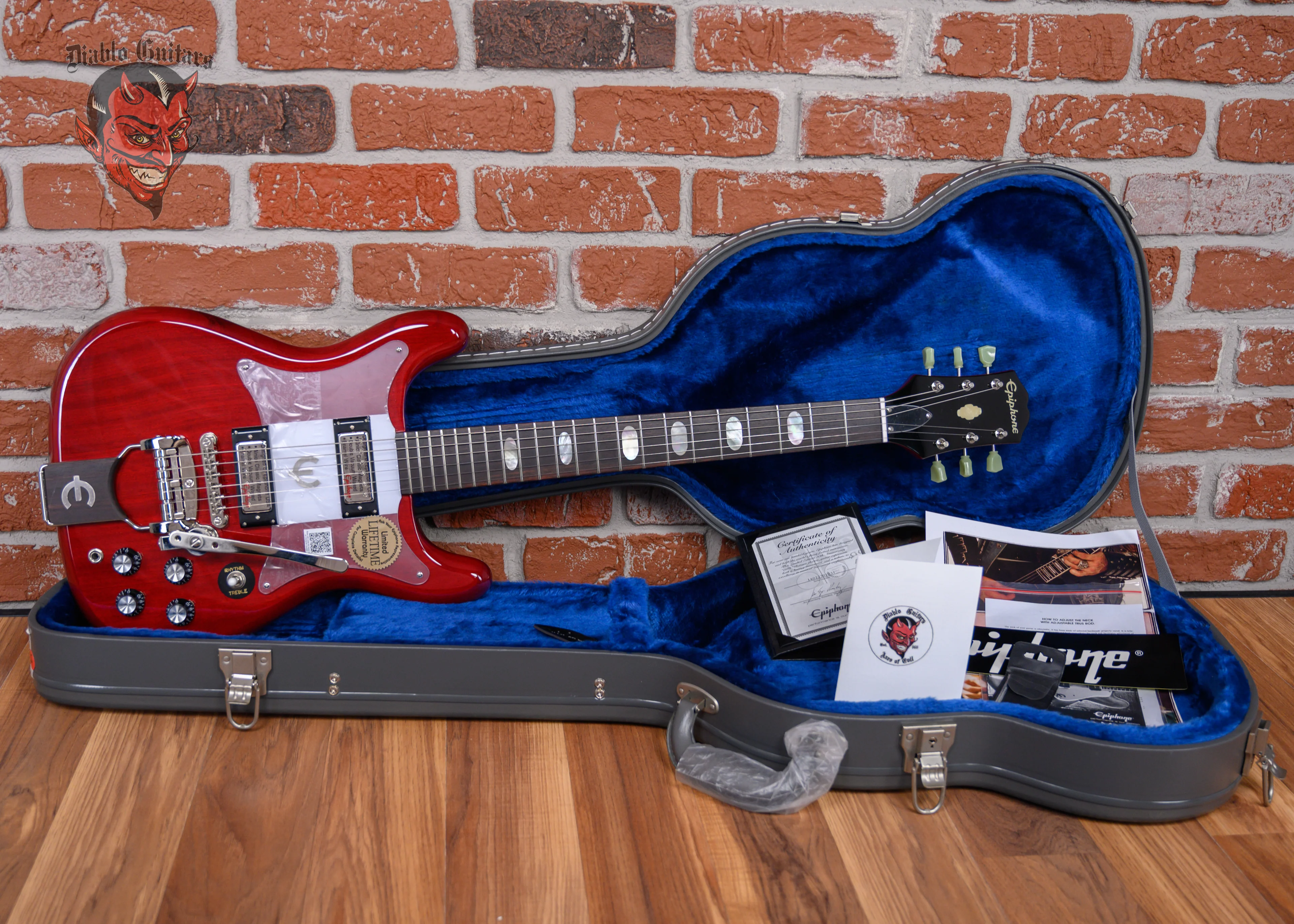 Epiphone 50th Anniversary 1962 Crestwood Custom Reissue Cherry 2014 w/OHSC