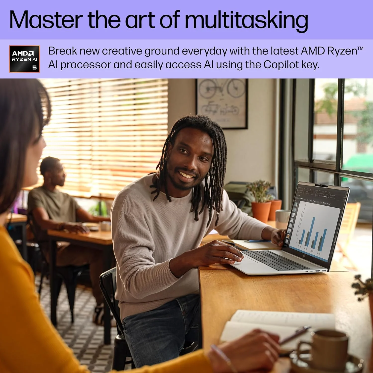 HP OmniBook 5 16 inch Next Gen AI PC, 2K Display, AMD Ryzen AI 5 340, 16 GB RAM, 512 GB SSD, AMD Radeon 840M Graphics, Windows 11 Home, Copilot+ PC with 50 Tops NPU, Glacier Silver, 16-ag1000nr