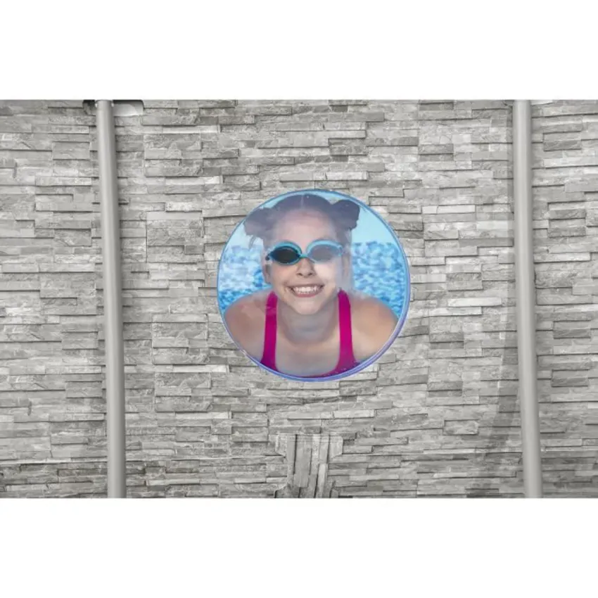 Kit Piscine hors sol BESTWAY Power Steel&trade;- 427 x 250 x 100 cm - Ovale (Livr&eacute;e avec filtre &agrave; cartouche, b&acirc;che, &eacute;chelle)