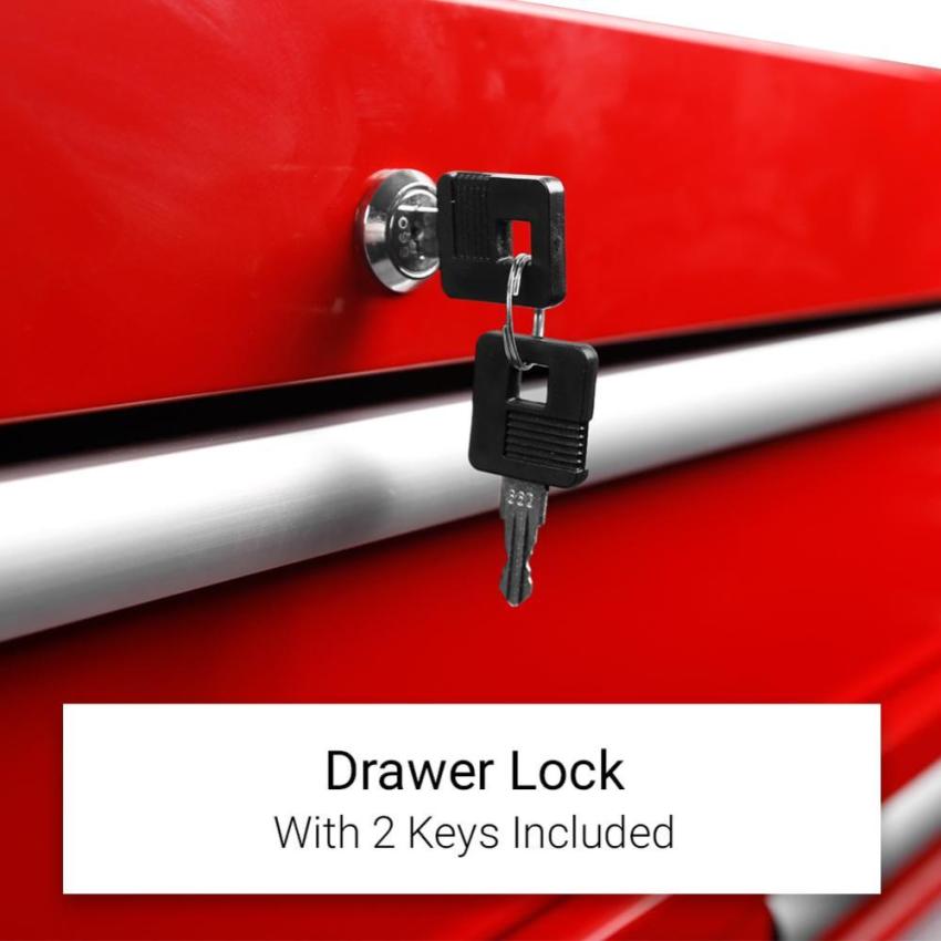 Daytona D655PS 655-Piece Machinery Tool Set with 43-Inch 12-Drawer Red Roller Cabinet