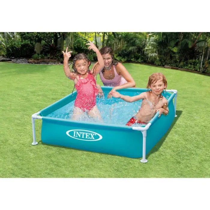 Intex - 57173NP - Piscinette metal acidulée carrée turquoise