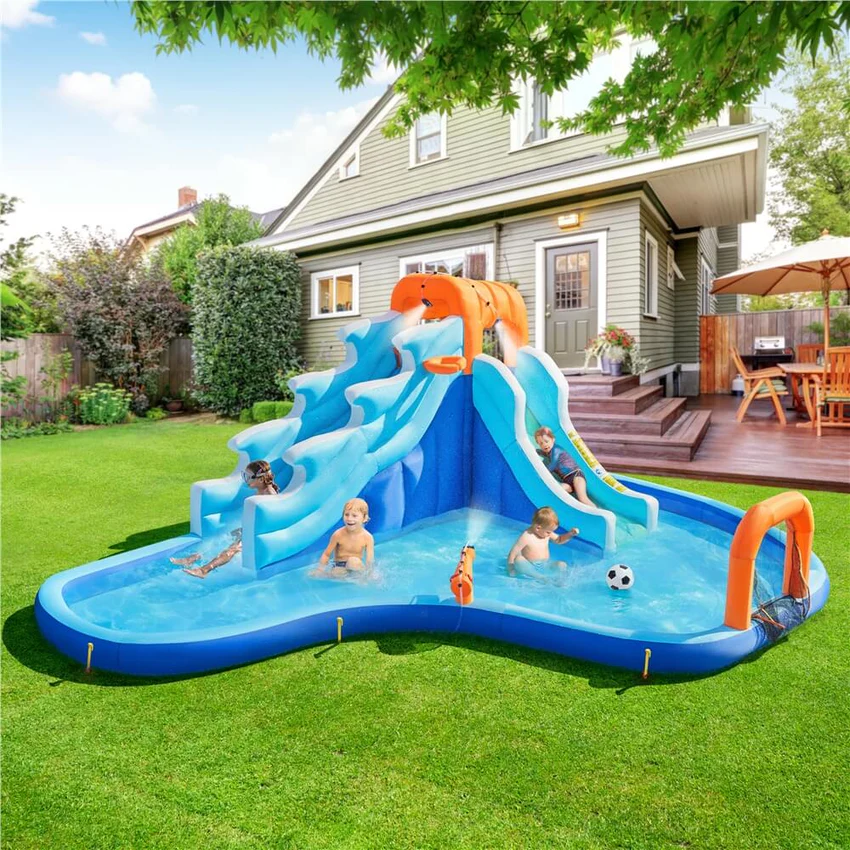 Yaheetech Dual Lane Inflatable Water Slide