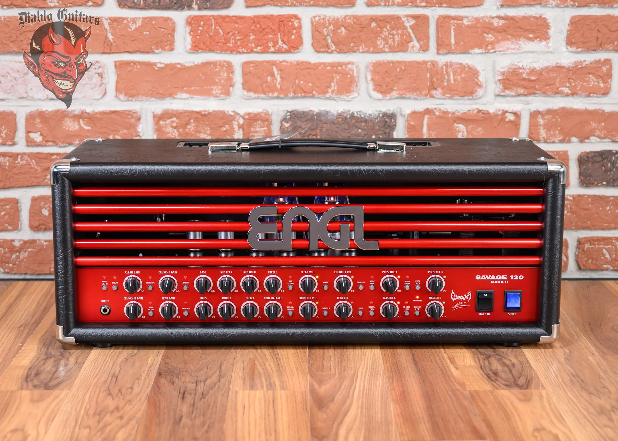 Engl Limited Edition Obscura E-610II-OS Savage 120 MKII  Black Tolex with Red Face Plate and Blue Illumination