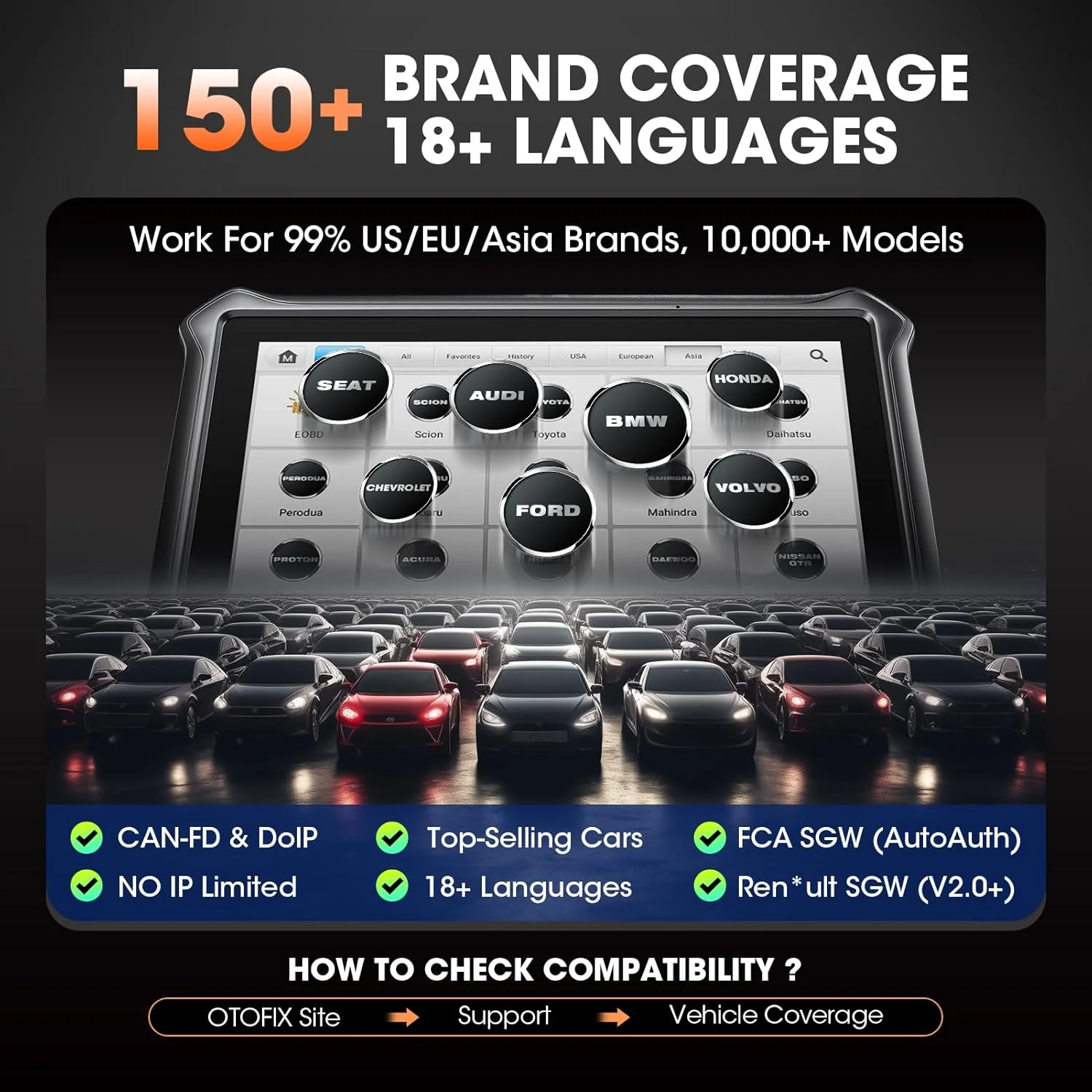 OTOFIX D1 ECU Coding Diagnostic Scanner for Car [ 2-Year Free Update],2025 Bi-Directional Scan Tool,40+ Resets, FCA AutoAuth, All Systems Diagnosis,CAN FD & DoIP, Upgraded of D1 Lite