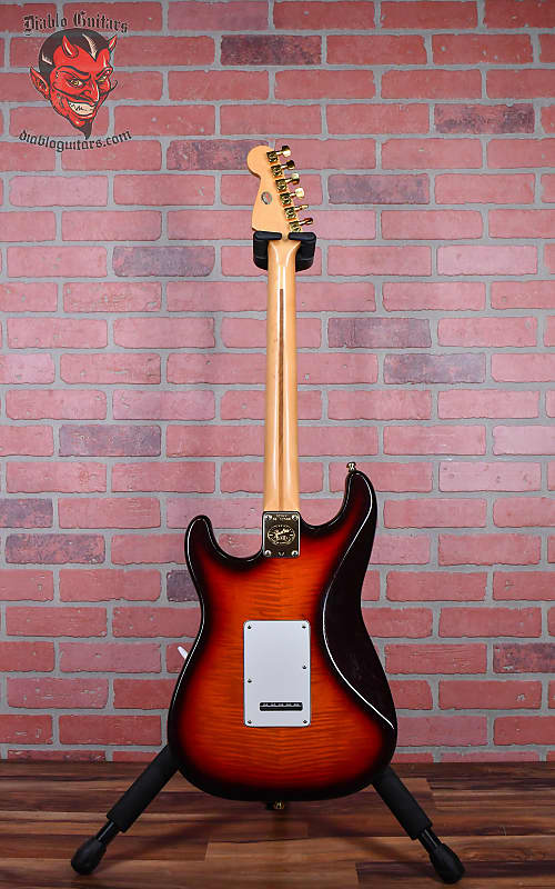 Fender 50th Anniversary Limited Edition American Standard Strat Flame Maple Top & Back Antique Burst #2377 1996 w/OHSC