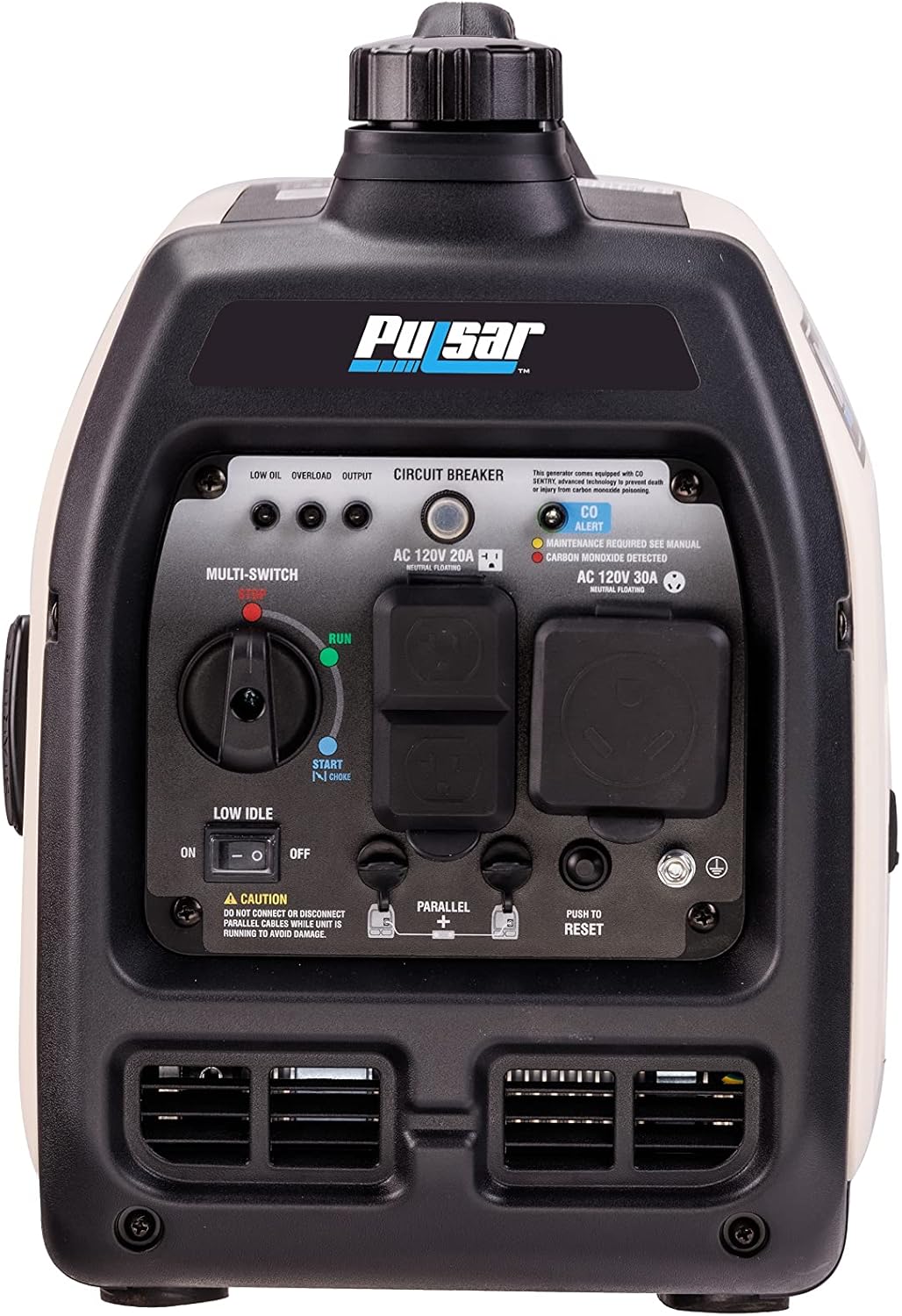 Pulsar PGD40ISCO Ultra Light Quiet 4000W Portable Gas Inverter Generator, white