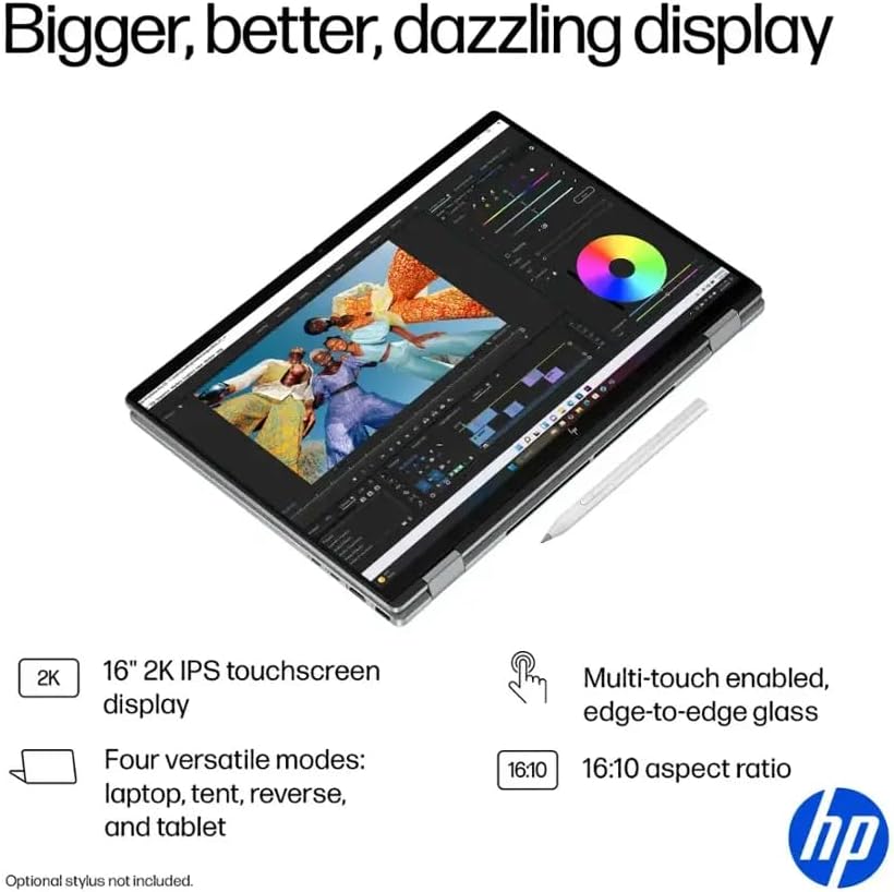 HP OmniBook X Flip Copilot+ PC Laptop Computer, 2-in-1 16