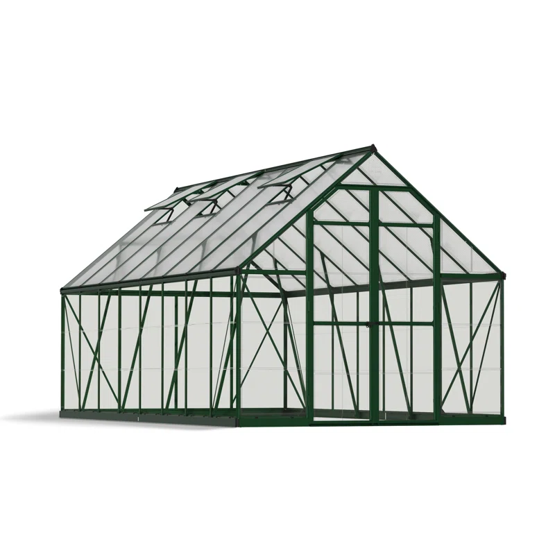 Palram - Canopia Balance 8' W Hobby Greenhouse - Green