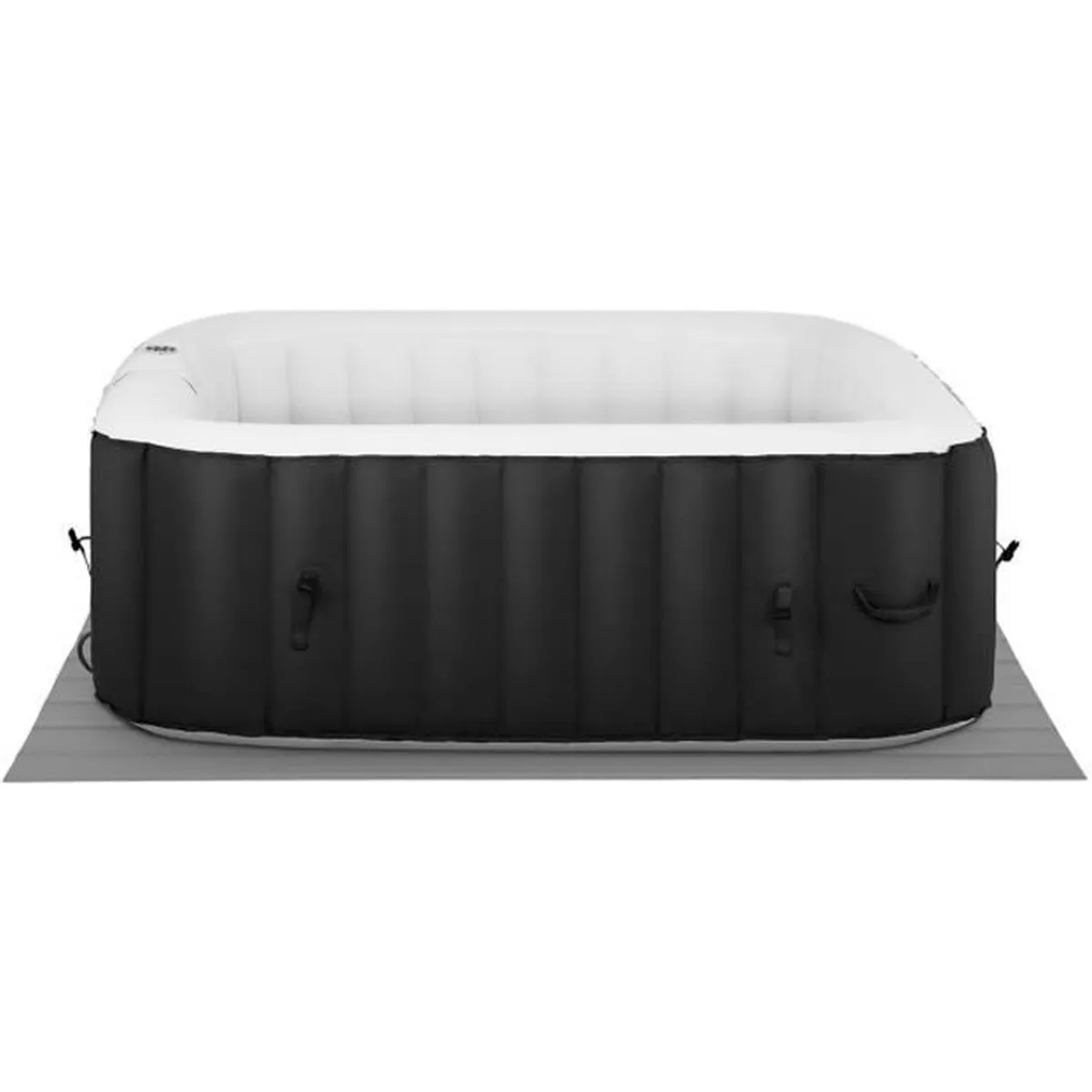 Uniprodo Spa Gonflable 6 Places Personnes Carré Extérieur Semi Rigide Bain À Remous