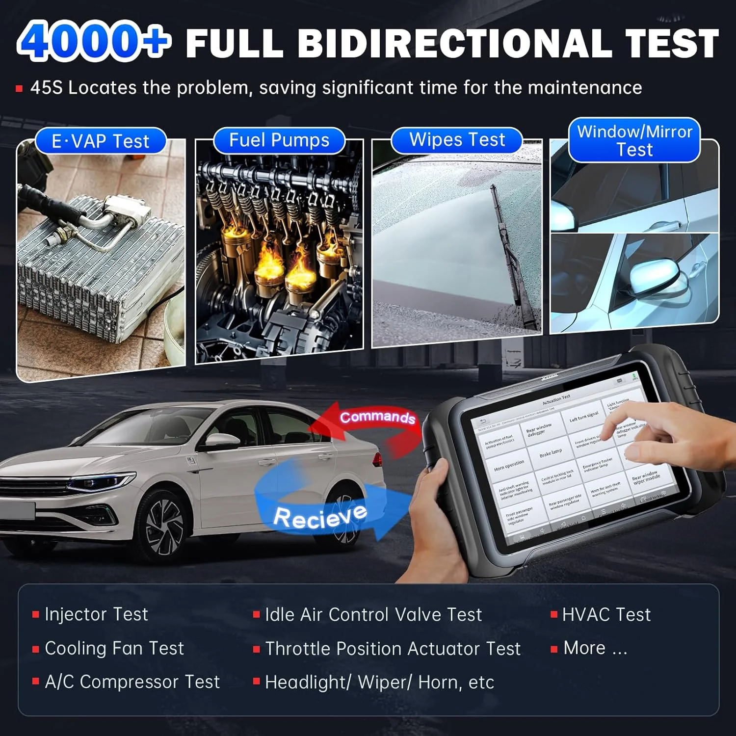 XTOOL D8S Bidirectional Scan Tool 2025 Upgraded Ver. of D8 Scanner, OBD2 Scanner Diagnostic Tool, Topology Mapping, ECU C0ding, 42+ Resets, FCA, CAN FD&DoIP, All System Scanner for Car, 3-Year Update