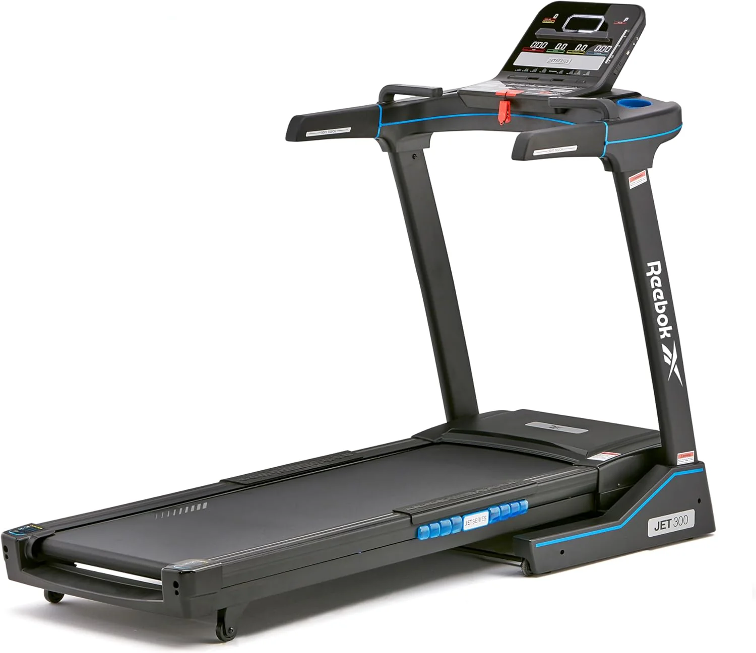 Reebok Jet 300 Treadmill: Bluetooth Compatible Incline Treadmill for Home Gym Training, Foldable for Easy Storage, Hand Pulse Sensor