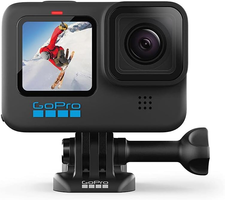 GoPro HERO10 Black - Waterproof Action Camera with Front LCD and Touch Rear Screens, 5.3K60 Ultra HD Video, 23MP Photos, 1080p Live Streaming, Webcam, Stabilization
