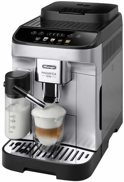 De'Longhi De'Longhi Magnifica Evo Automatic Espresso & Cappuccino Machine with Latte Crema System, 9.45 in. x 17.32 in. x 14.17 in., Chrome