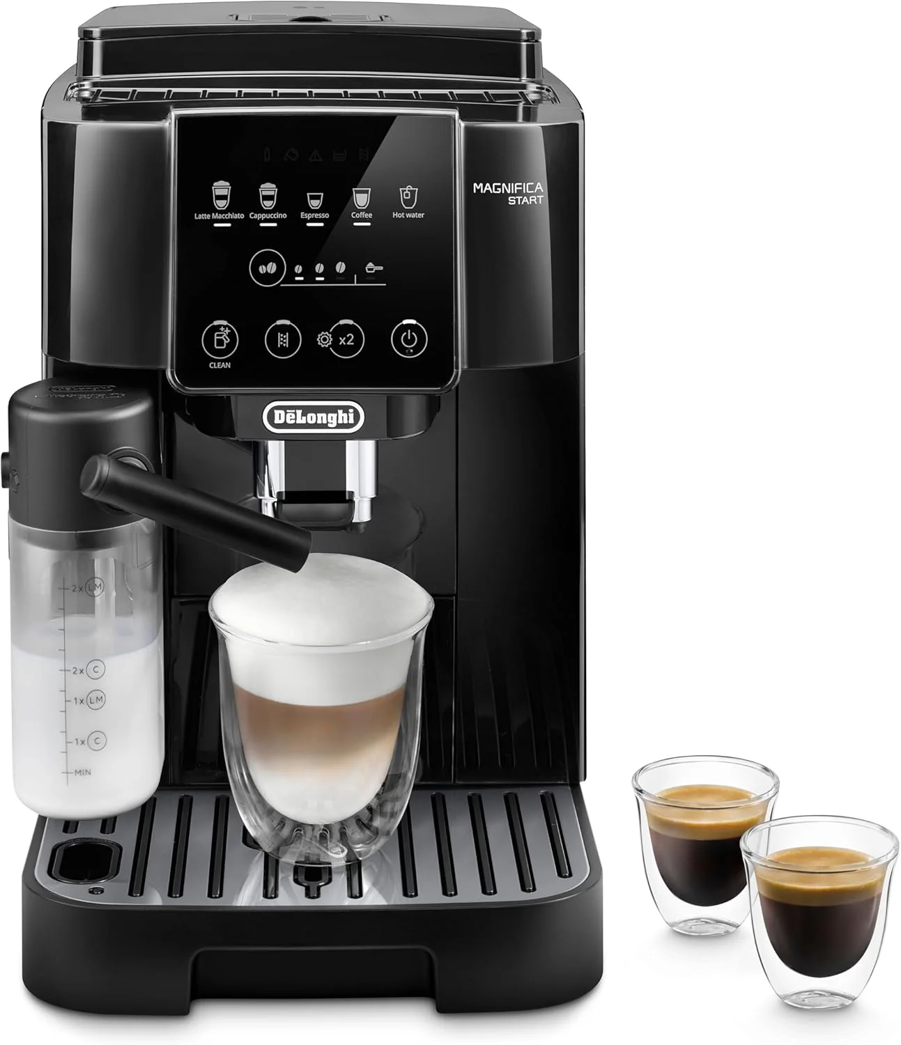 De'Longhi Magnifica Evo Next Fully Automatic Espresso Machine - Programmable Coffee Maker with Grinder and Milk Frother - Hot & Cold Brewer for Espresso, Latte, Cappuccino, Americano, Tea and More