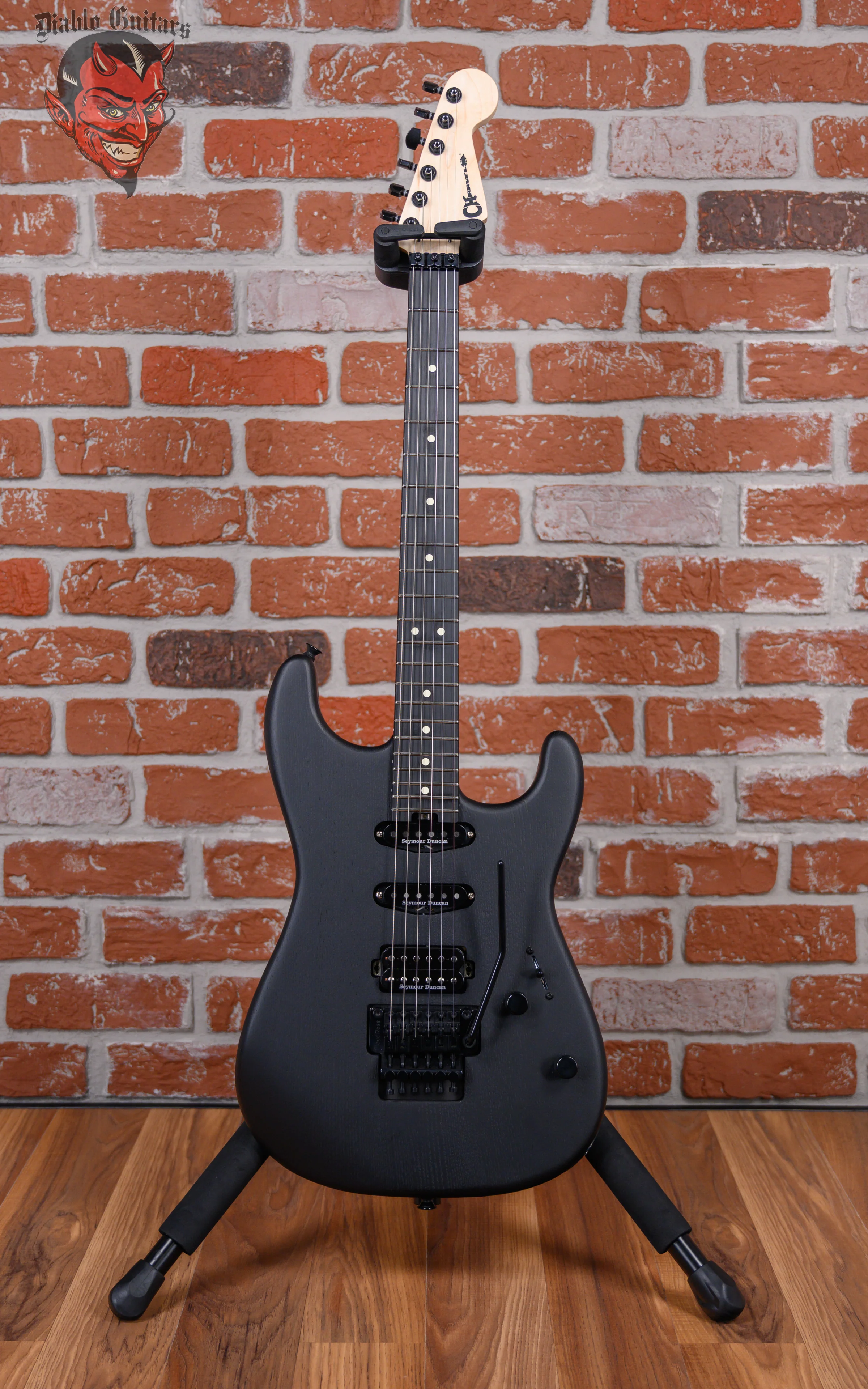 Charvel Pro-Mod San Dimas Style 1 HSS FR Sassafras Satin Black 2022 w/ Free Gator Hard Shell Case
