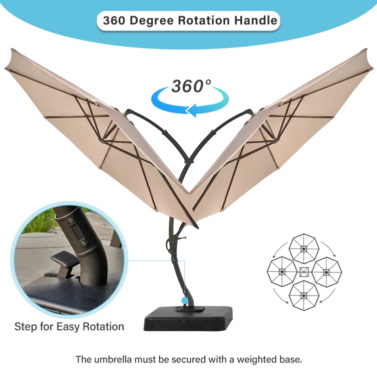 Ebonique Cantilever Umbrella with Base Included  Ebonique Cantilever Umbrella with Base Included  Ebonique Cantilever Umbrella with Base Included  Ebonique Cantilever Umbrella with Base Included  Ebonique Cantileve