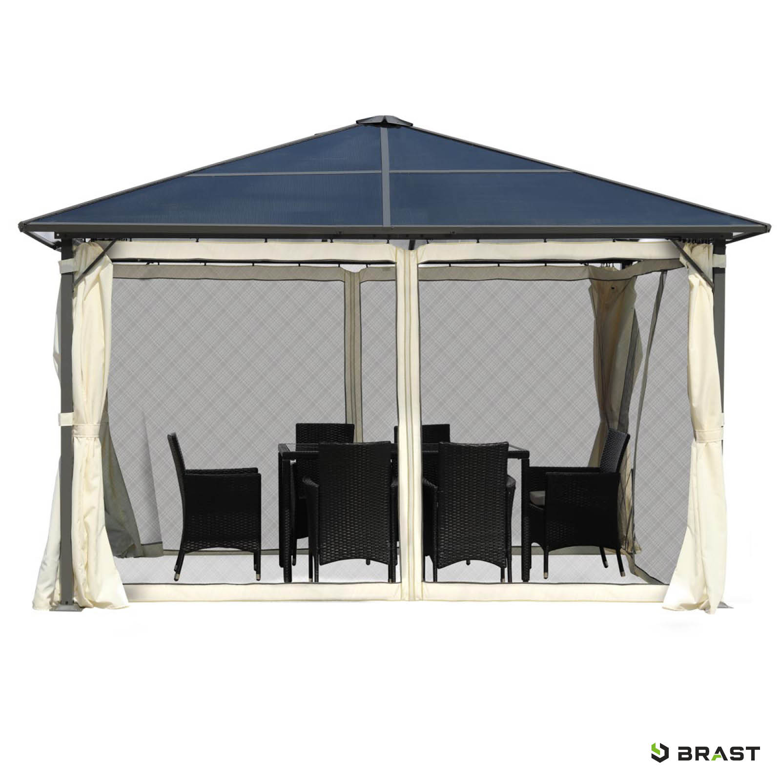 BRAST Alu Gartenpavillon SUMMERDREAM 3x3m beige