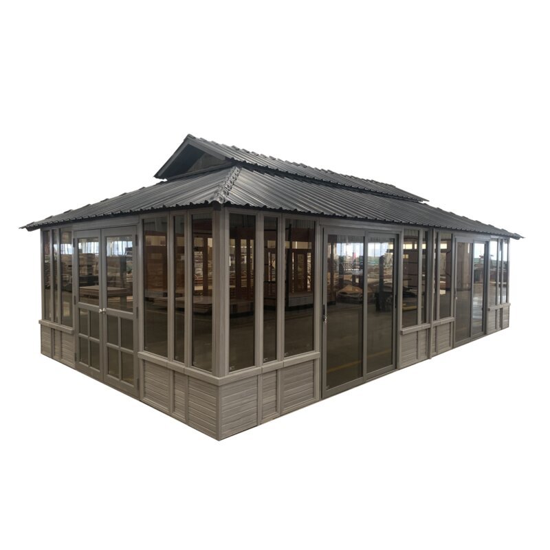 28 Ft. W x 15.5 FT. D Solid Wood Patio Gazebo