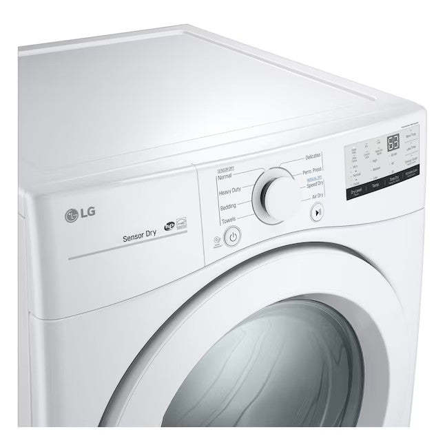 LG 7.4-cu ft Stackable Electric Dryer (White) ENERGY STAR