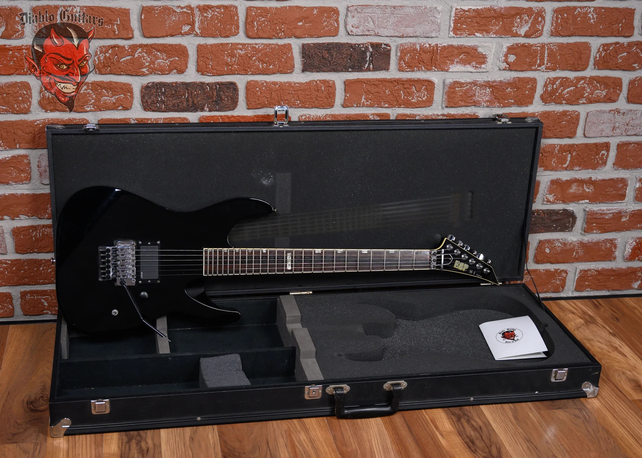 ESP M-1 Custom Pre Lawsuit Headstock Black 1987 w/OHSC