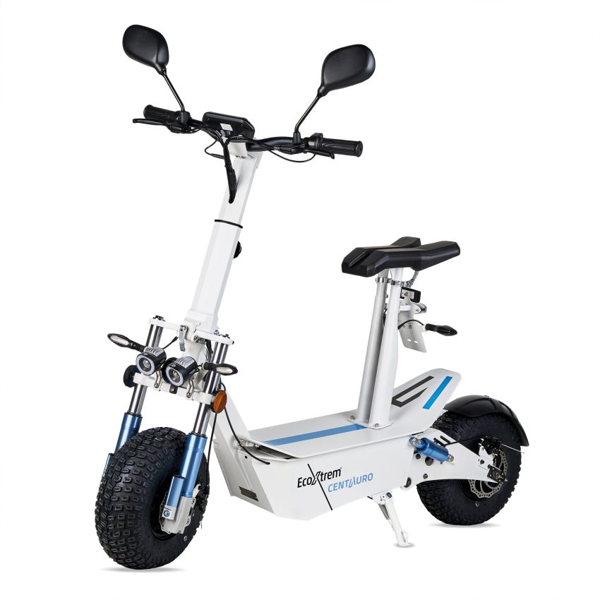 PATINETE ELÉCTRICO CENTAURO MATRICULABLE CON ASIENTO Y PANTALLA LCD XXL BLANCO
