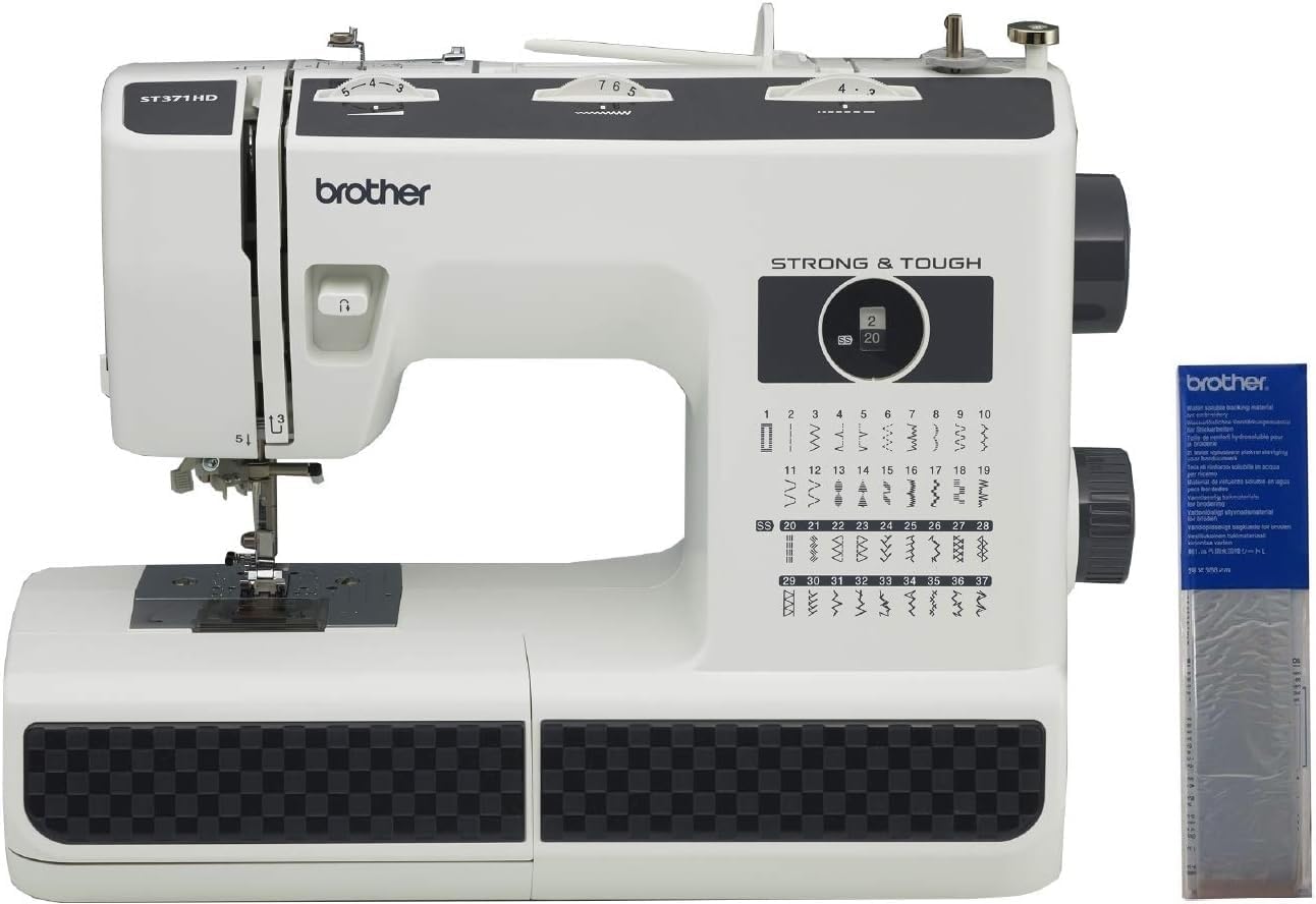 Brother ST371HD Sewing Machine, Strong & Tough, 37 Built-in Stitches, Free Arm Option, 6 Included Feet