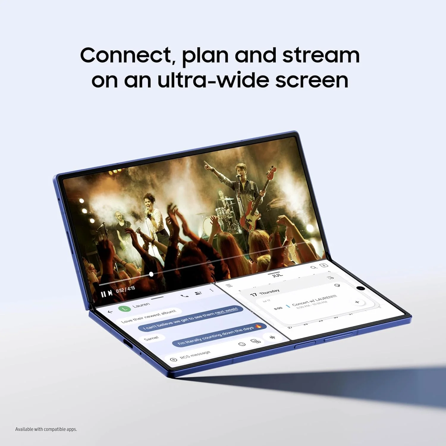 Samsung Galaxy Z Fold7 Cell Phone, 512GB AI Smartphone, Unlocked Android, AI Photo Edits, Large Screen, Long Battery Life, 2025, US 1 Yr Manufacturer Warranty, Silver Shadow